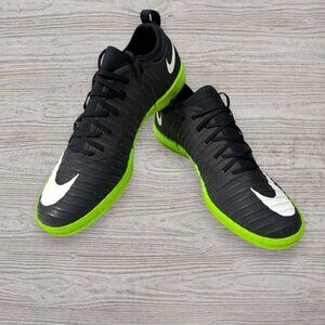 Nike 831974-013 MercurialX Finale II Black Green Indoor Soccer Shoes Mens 7